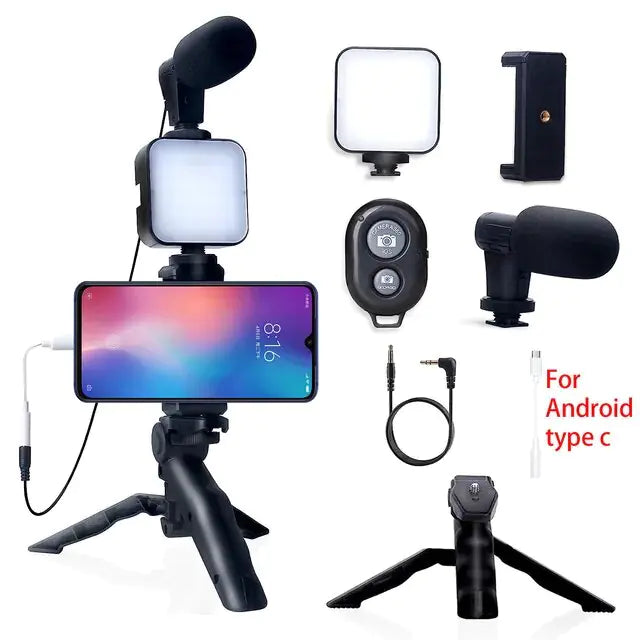 Smartphone Vlogging Kit With Tripod